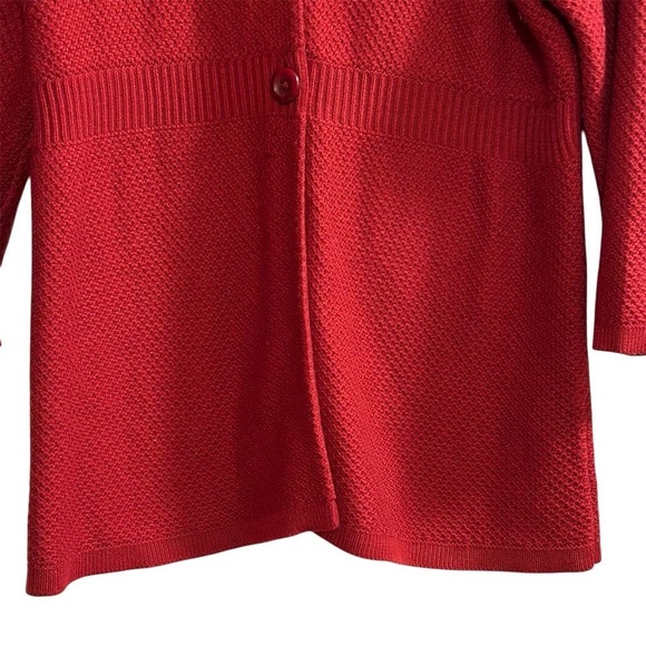 Ann Taylor Women's XL Red Long Sleeve Cardigan Sweater Longline Duster Layering - Picture 8 of 11